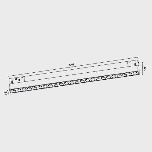 Трековий світильник RAYFOR  MT Vision 24 білий 24W 2040Lm 30-40-50К 48V WiFi