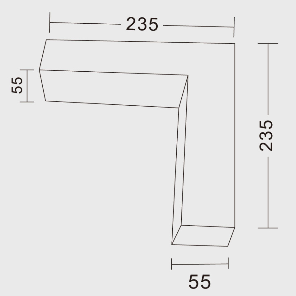 Магістральний кутовий лінійний світильник RAYFOR VECTOR Corner L чорний 12W 1680Lm 30-40-55K Philips 5
